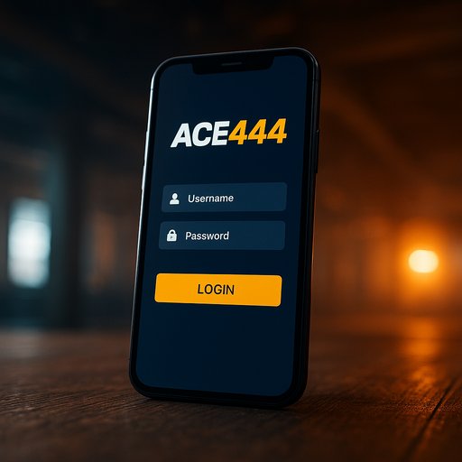 ACE444 login screen on mobile