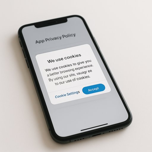 ACE444 cookies consent banner on device